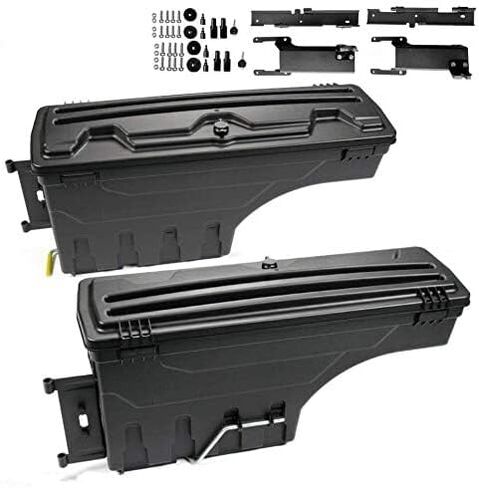 PIT66 2Pcs Lockable Truck Bed Storage Box Toolbox, Compatible with 2017-2023 Ford F250 F350 Super Duty 17-23, Left Driver + Right Passenger Sides Tool Box Drawer Set in Saudi Arabia