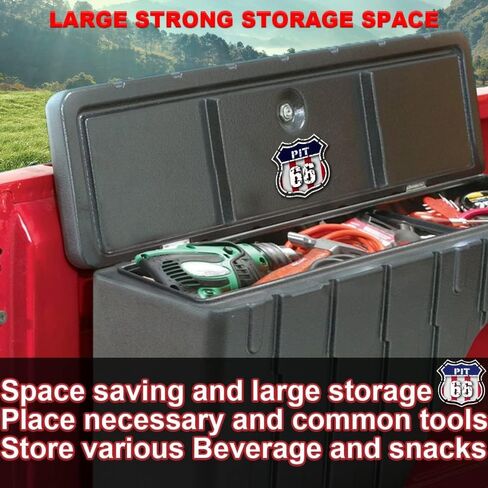 PIT66 2Pcs Lockable Truck Bed Storage Box Toolbox, Compatible with 2017-2023 Ford F250 F350 Super Duty 17-23, Left Driver + Right Passenger Sides Tool Box Drawer Set in Saudi Arabia