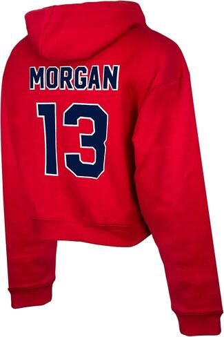 سترة بقلنسوة قصيرة من Icon Sports Alex Morgan للسيدات لكرة القدم الأمريكية، مقاسات للبالغين، سويت شيرت طويل الأكمام مع غطاء للرأس in Saudi Arabia