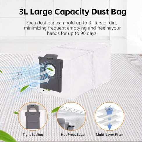 أدوات إكسسوارات قطع الغيار البديلة لـ Dreame X30 Ultra/L10S Pro Ultra Heat Cleaner - قطع الغيار 1 فرشاة الأسطوانة الرئيسية 4 مرشحات HEPA 8 فرش جانبية 4 منصات 4 أكياس غبار (ليس لـ Dreame L10S Ultra) in Saudi Arabia