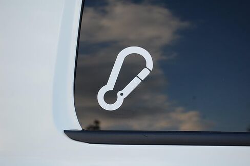 Rock Climbing Climber Carabiner Sticker Vinyl Decal CHOOSE COLOR & SIZE!! Mountaineering Knot Rope Black Diamond Camp Climb X Climbtech Car Window Laptop Tumbler (V531) (3" X 1.75", White) in Saudi Arabia