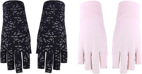 2Pairs Women UV Protection Driving Glove Fingerless Sunblock Cycling Mitten Non-Slip Breathable Riding Glove in Saudi Arabia