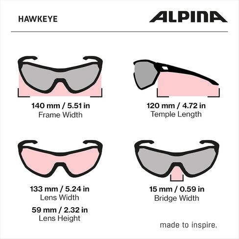 نظارات ALPINA Hydrophobic، مضادة للضباب لركوب الدراجات للرجال والنساء، حماية 100% من الأشعة فوق البنفسجية، HWK in Saudi Arabia