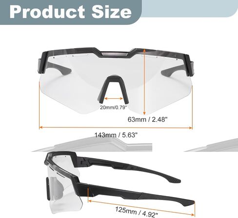 HARFINGTON Sport Sunglasses Cycling Polarized Sun Glasses for Men Women Mountain Bike Driving Fishing Running, Clear Gray/Black in Saudi Arabia