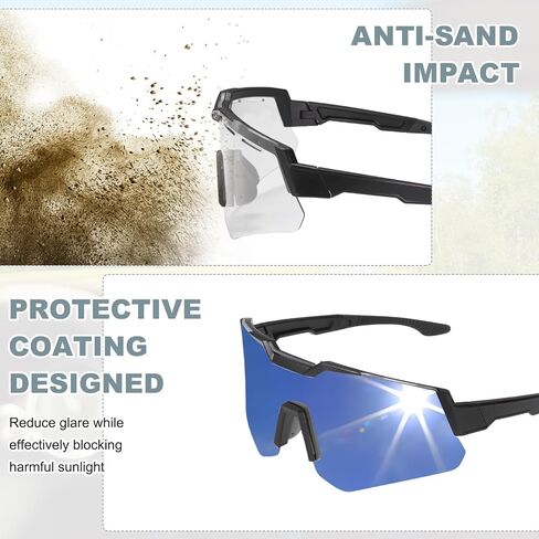 HARFINGTON Sport Sunglasses Cycling Polarized Sun Glasses for Mountain Bike Driving Fishing Running in Saudi Arabia