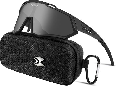 suoso Polarized Sports Sunglasses-Men-Women Cycling-Sunglasses: UV400 Wrap Around Running Sun Glasses for Baseball Fishing in Kuwait