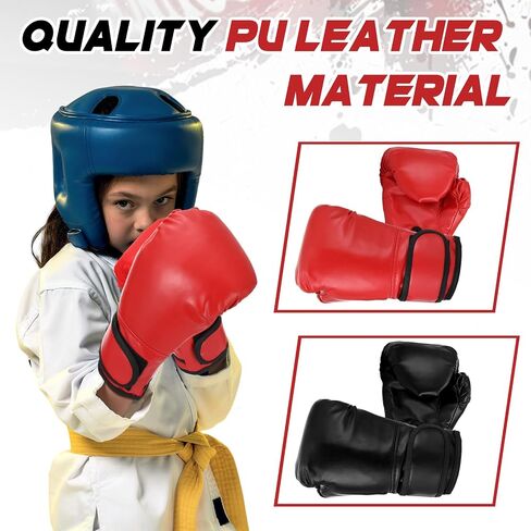 2 Pair Boxing Gloves for Kids Youth 6oz Boxing Gloves Wrestling Gloves Sparring Equipment for Boxing Taekwondo Kickboxing Muay Thai BJJ Karate Training in Saudi Arabia
