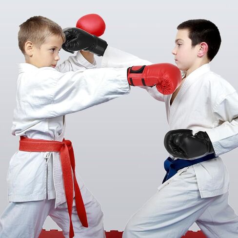 2 Pair Boxing Gloves for Kids Youth 6oz Boxing Gloves Wrestling Gloves Sparring Equipment for Boxing Taekwondo Kickboxing Muay Thai BJJ Karate Training in Saudi Arabia