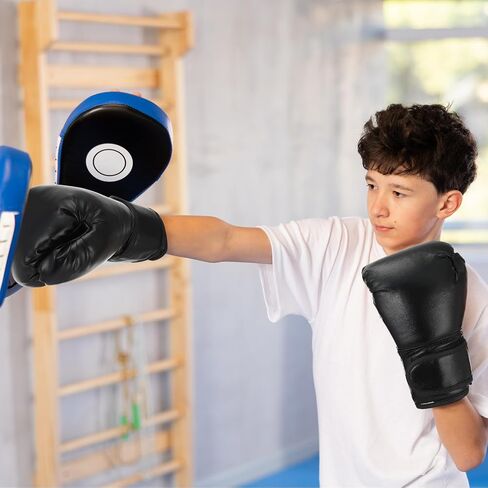 2 Pair Boxing Gloves for Kids Youth 6oz Boxing Gloves Wrestling Gloves Sparring Equipment for Boxing Taekwondo Kickboxing Muay Thai BJJ Karate Training in Saudi Arabia