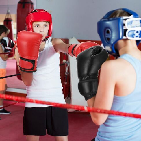 2 Pair Boxing Gloves for Kids Youth 6oz Boxing Gloves Wrestling Gloves Sparring Equipment for Boxing Taekwondo Kickboxing Muay Thai BJJ Karate Training in Saudi Arabia