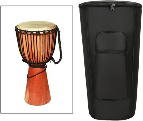 Djembe Drum Bag Padded Backpack with Adjustable Shoulder Straps, Sturdy Musical Instrument Accessory, Waterproof & Shockproof African Drum Carry Case, Style A 12 inch in Saudi Arabia