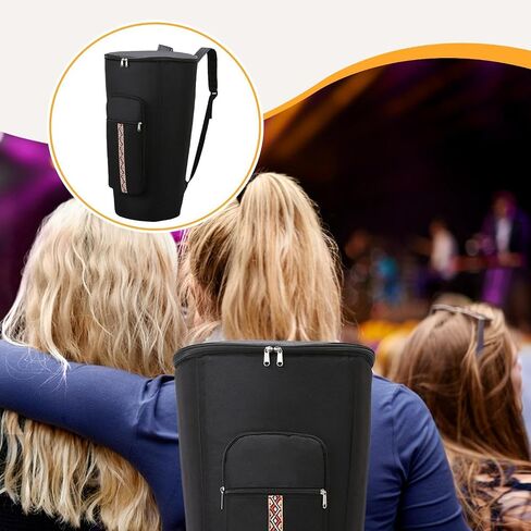 حقيبة ظهر مبطنة من Djembe Drum مع أشرطة كتف قابلة للتعديل، ملحق قوي للآلات الموسيقية، حقيبة حمل طبلة أفريقية مقاومة للماء والصدمات، طراز A 12 بوصة in Kuwait