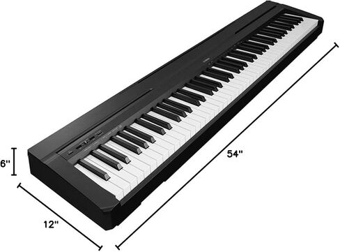 YAMAHA P45 - حزمة بيانو رقمية مرجحة مكونة من 88 مفتاحًا مع حامل أثاث خشبي ومقعد in Saudi Arabia