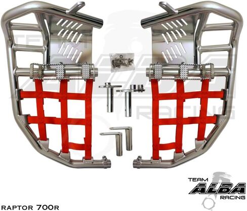 Compatible with Yamaha Raptor 700 and 700R All Years and Models. Propeg Aluminum Nerf Bars Silver Bars w/Black Nets in Kuwait