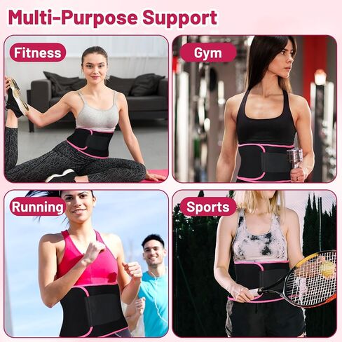 Waist Trainer Sweat Waist Band for Women and Men Spandex Sweat Band Stomach Waists Trimmer Belt Slimming Stomach Wrap for Lower Belly Fat Gym Workout Red in Saudi Arabia