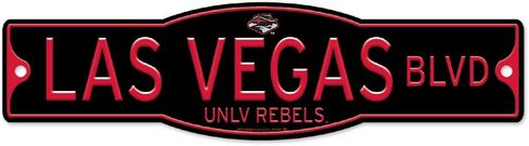 WinCraft UNLV جامعة نيفادا لاس فيغاس المتمردين 4 × 17 لافتة شارع بلاستيكية NCAA in Saudi Arabia