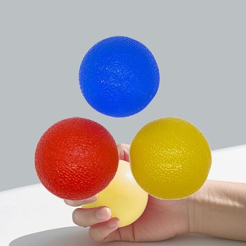 3 Resistance Levels Physical Therapy Hand Exercise Ball Stress Relief Balls Set Squeeze Balls Kits in Saudi Arabia
