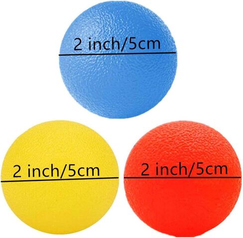 3 Resistance Levels Physical Therapy Hand Exercise Ball Stress Relief Balls Set Squeeze Balls Kits in Saudi Arabia