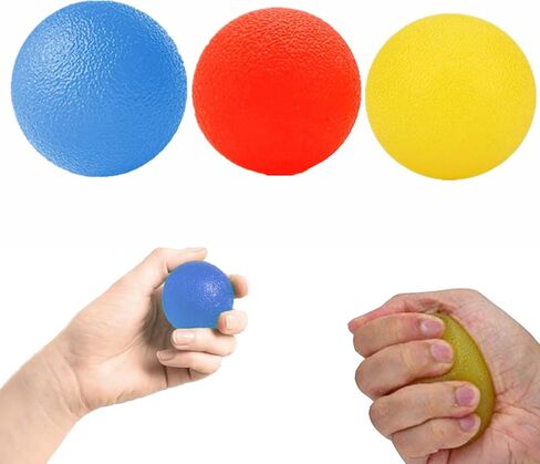 3 Resistance Levels Physical Therapy Hand Exercise Ball Stress Relief Balls Set Squeeze Balls Kits in Saudi Arabia