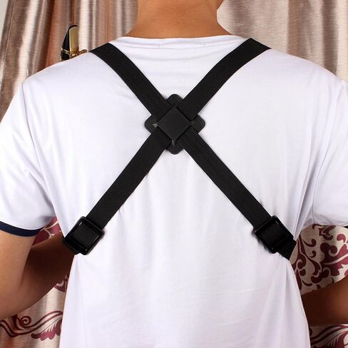 Saxophone Chest Shoulder Strap, Ergonomic Design Adjustable Nylon Sax Strap Harness Musical Instrument Accessory for Small Large Sax, Black in Saudi Arabia