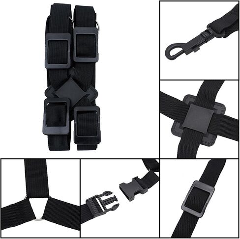 Saxophone Chest Shoulder Strap, Ergonomic Design Adjustable Nylon Sax Strap Harness Musical Instrument Accessory for Small Large Sax, Black in Saudi Arabia