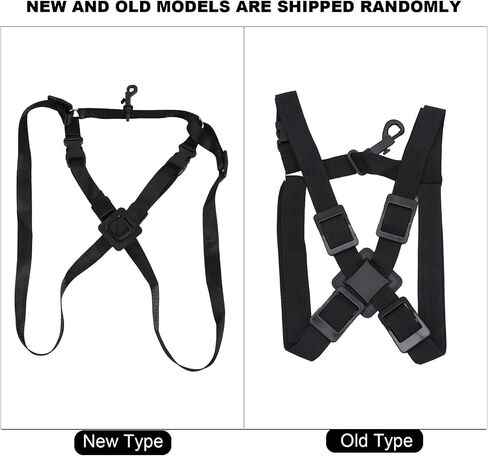 Saxophone Chest Shoulder Strap, Ergonomic Design Adjustable Nylon Sax Strap Harness Musical Instrument Accessory for Small Large Sax, Black in Saudi Arabia