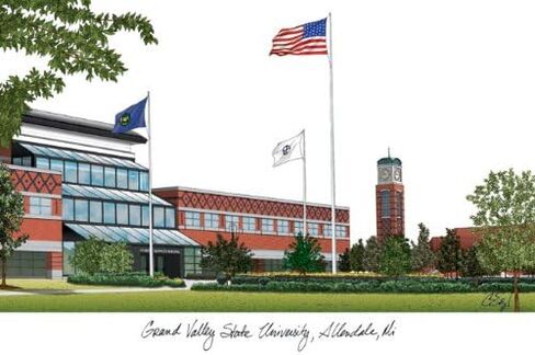 صور الحرم الجامعي NCAA Grand Valley State Lakers للجنسين مانهاتن أسود، أسود، مقاس واحد in Saudi Arabia