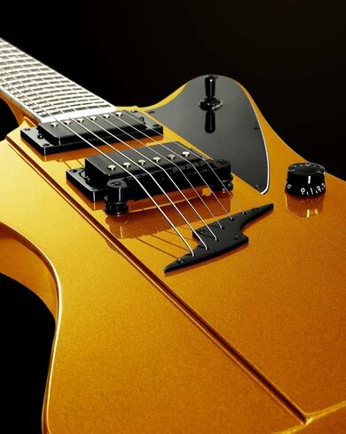 WestCreek Mirage Solid Body Electric Guitar, Mahogany Body, Maple Neck, Ebony Fretboard, Rounded End Frets, Bone Nut, 24 Frets (Black) in Kuwait