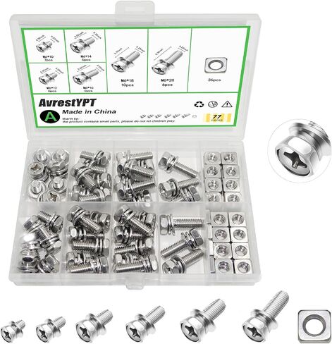 584 Pcs Stainless Steel Nut and Bolt Assortment Kit, M2 M2.5 M3 M4 M5 Small Metric Machine Screws, Multipurpose Hardware Set for DIY Projects, Repairs, Electronics in Kuwait