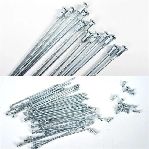 40PCS Electric for Bicycle Spokes 12G Diameter 2.5mm Length 50-165mm Steel with Nipples in Saudi Arabia