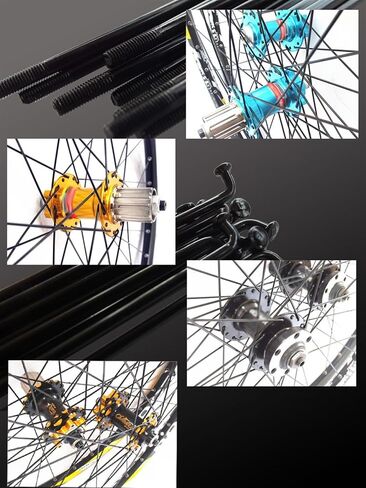 36Pcs 14G Fit for Bicycle Spokes Stainless Steel Road Mountain Bike Cycle 236/246/248/250/255/258/261/263/265mm Nipples Accessories in Saudi Arabia