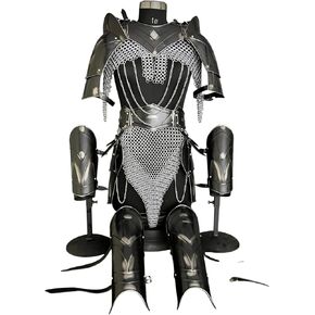 درع القرون الوسطى Cuirass، Chainmail، درع الساق والكوسبلاي، SCA، LARP، Fantasy Armor، Chainmail Cosplay درع هدية للنساء in Saudi Arabia