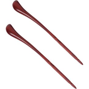 2pcs Large Sandalwood Dulcimer Practice Hammers with Bucket Smooth Texture Creative Dulcimer Accessories for Hammered Instrument Players in Saudi Arabia