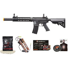 Lancer Tactical Gen 2 SD M4 Polymer (Long Rail)- Full/Semi-Auto Piactinny Rail AEG Rifle with 0.20g BBS, Charger and Battery in Saudi Arabia