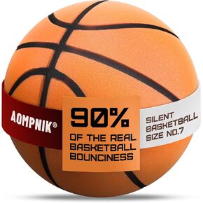 Silent Basketball Size 7- Grooved Dribble Dream Silent Basketball, Pro PU Form Indoor Ball for Training Home & Indoor Activities. Real Feel Higher Bounce Quieter. in Saudi Arabia