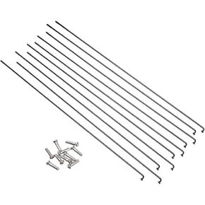 10pcs 14G Fit for Bicycle Spokes with Nipples Stainless Steel Outdoor Mountain Road Bike High Strength Fit for Bicycle Spokes Wires New in Saudi Arabia