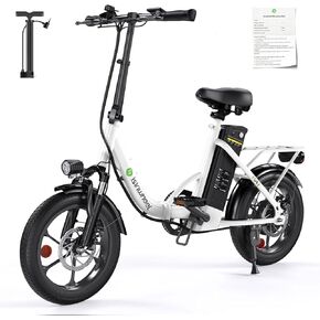 isinwheel U4 16" Folding E Bike for Adults Electric Bike with Suspension, 10.4Ah Battery, 500W Motor, 19mph Top Speed, Step Through Adult Electric Bicycles, Mini Commute Ebike for Adults and Teens in Saudi Arabia