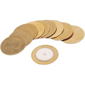Milisten 10 PCS 35mm Diameter Piezoelectric Copper Discs for Acoustic Guitar Pickups and Sound Sensors Piezo Film Gasket Sturdy Piezo Element in Kuwait