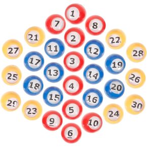 30 قطعة من كرات البنغو البلاستيكية لألعاب اليانصيب أرقام لألعاب الحفلات ورسم السحب in Kuwait