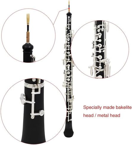 Oboe Instrument Bakelite Oboe C Down B Automatic 22-Key Black Tube Body in Saudi Arabia