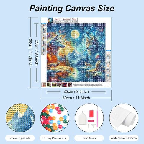 FHBUBPUP Dog Diamond Painting Kits for Adults, Puppy Diamond Art Kits for Beginners, 5D DIY Full Drill Round Diamond Point Gem Art, Craft Gift Suitable for Home Wall Decoration 12×12Inch in Kuwait