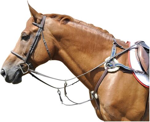 Elite 5 Point Breastplate with Running Martingale Attachment - Premium Quality for Confident and Precise Riding in Saudi Arabia
