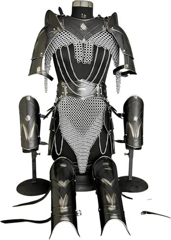 درع القرون الوسطى Cuirass، Chainmail، درع الساق والكوسبلاي، SCA، LARP، Fantasy Armor، Chainmail Cosplay درع هدية للنساء in Saudi Arabia
