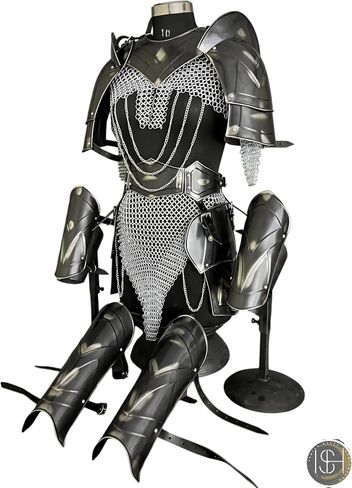 درع القرون الوسطى Cuirass، Chainmail، درع الساق والكوسبلاي، SCA، LARP، Fantasy Armor، Chainmail Cosplay درع هدية للنساء in Saudi Arabia