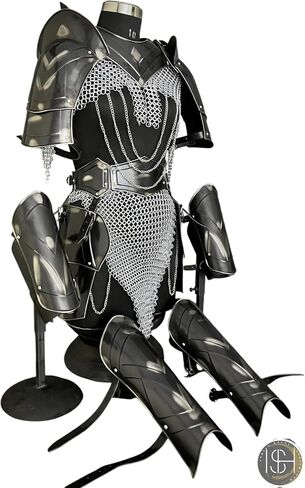 درع القرون الوسطى Cuirass، Chainmail، درع الساق والكوسبلاي، SCA، LARP، Fantasy Armor، Chainmail Cosplay درع هدية للنساء in Saudi Arabia