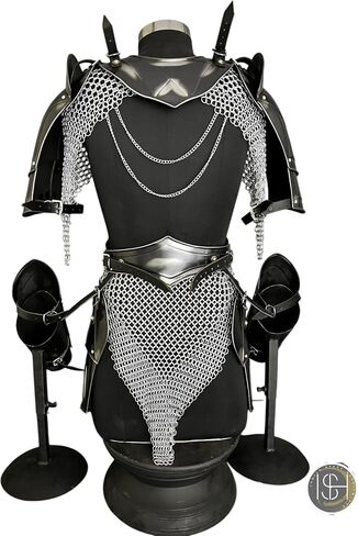درع القرون الوسطى Cuirass، Chainmail، درع الساق والكوسبلاي، SCA، LARP، Fantasy Armor، Chainmail Cosplay درع هدية للنساء in Saudi Arabia