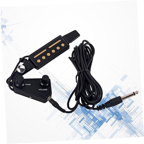 Clip Low Noise Acoustic Guitar Pickup Transducer Amplifier with Tone Volume Control Soundhole Pickup for Enhanced Sound Performance Black in Saudi Arabia