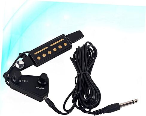 Clip Low Noise Acoustic Guitar Pickup Transducer Amplifier with Tone Volume Control Soundhole Pickup for Enhanced Sound Performance Black in Saudi Arabia