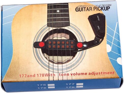 Clip Low Noise Acoustic Guitar Pickup Transducer Amplifier with Tone Volume Control Soundhole Pickup for Enhanced Sound Performance Black in Saudi Arabia