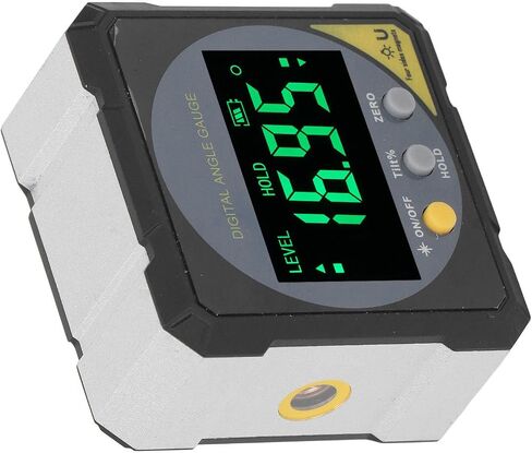 جهاز قياس زاوية LCD أسود بإضاءة خلفية IP54 شاشة LCD رقمية مقياس زاوية مغناطيسي مع قياس 4 × 90 درجة لهندسة البناء مادة ABS in Saudi Arabia